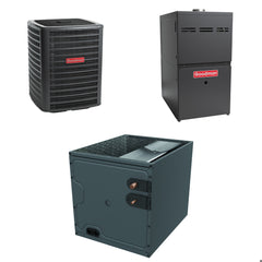 Goodman - 1.5 Ton Cooling - 40k BTU/Hr Heating - Air Conditioner + Multi Speed Furnace System - 14.5 SEER2 - 80% AFUE - Downflow