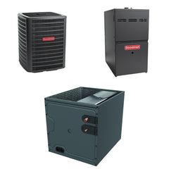 Goodman - 1.5 Ton Cooling - 40k BTU/Hr Heating - Air Conditioner + Multi Speed Furnace System - 14.5 SEER2 - 96% AFUE - Downflow