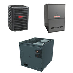 Goodman - 1.5 Ton Cooling - 60k BTU/Hr Heating - Air Conditioner + Variable Speed Furnace System - 15 SEER2 - 80% AFUE - Downflow