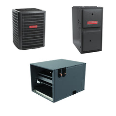 Goodman - 1.5 Ton Cooling - 40k BTU/Hr Heating - Air Conditioner + Variable Speed Furnace System - 14.5 SEER2 - 96% AFUE - Horizontal