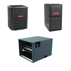 Goodman - 1.5 Ton Cooling - 60k BTU/Hr Heating - Air Conditioner + Multi Speed Furnace System - 14.7 SEER2 - 96% AFUE - Horizontal