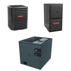 Goodman - 1.5 Ton Cooling - 80k BTU/Hr Heating - Air Conditioner + Variable Speed Furnace System - 15 SEER2 - 97% AFUE - Upflow