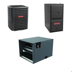 Goodman - 1.5 Ton Cooling - 80k BTU/Hr Heating - Air Conditioner + Variable Speed Furnace System - 14.5 SEER2 - 97% AFUE - Horizontal