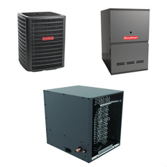 Goodman - 3.0 Ton Cooling - 80k BTU/Hr Heating - Air Conditioner + Variable Speed Furnace System - 15.2 SEER2 - 80% AFUE - Horizontal