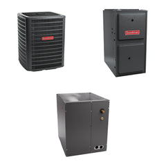 Goodman - 3.5 Ton Cooling - 100k BTU/Hr Heating - Air Conditioner + Variable Speed Furnace System - 15 SEER2 - 96% AFUE - Downflow