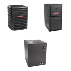 Goodman - 3.5 Ton Cooling - 80k BTU/Hr Heating - Air Conditioner + Multi Speed Furnace System - 14.5 SEER2 - 96% AFUE - Upflow