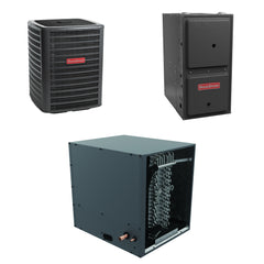 Goodman - 3.5 Ton Cooling - 80k BTU/Hr Heating - Air Conditioner + Variable Speed Furnace System - 15 SEER2 - 97% AFUE - Horizontal