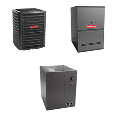 Goodman - 4.0 Ton Cooling - 80k BTU/Hr Heating - Air Conditioner + Variable Speed Furnace System - 14.3 SEER2 - 80% AFUE - Downflow