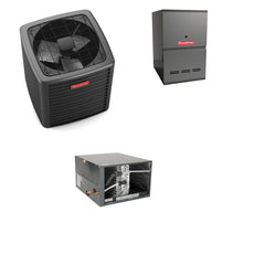 Goodman - 2.0 Ton Cooling - 80k BTU/Hr Heating - Air Conditioner + Variable Speed Furnace System - 20.5 SEER2 - 80% AFUE - Horizontal