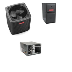 Goodman - 3.0 Ton Cooling - 80k BTU/Hr Heating - Air Conditioner + Variable Speed Furnace System - 18.5 SEER2 - 96% AFUE - Horizontal