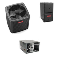 Goodman - 3.0 Ton Cooling - 80k BTU/Hr Heating - Air Conditioner + Variable Speed Furnace System - 18.5 SEER2 - 97% AFUE - Horizontal