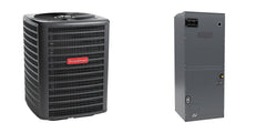 Goodman - 1.5 Ton Cooling - 17,200 BTU/Hr Heating - Heat Pump + Air Handler System - 15.0 SEER - 8.5 HSPF