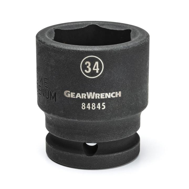 Gearwrench 84848 3/4 Drive 37mm Standard Impact Socket 6 Points