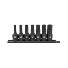 Gearwrench 84941 7 Piece 1/2 Drive Standard Impact Socket Set 6 Points 3/8 to 3/4 Inch Measurement Standard