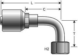 Gates 10G-10FFORX90S Hose End Fitting