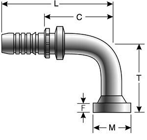 Gates 24GSP-24FL90M Hose End - 734774725 - 1.5 INCH