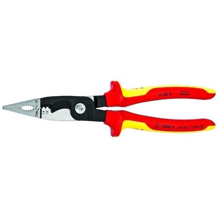 Knipex 13888SBA Electrical Installation Pliers 1000V Insulated 8 in.