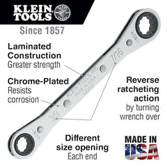 Klein 68200 Ratcheting Box Wrench 1/4-Inch x 5/16-Inch