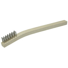 Weiler 44167 Small Hand Wire Scratch Brush Stainless Steel Fill Wood Block 3 X 7 Rows