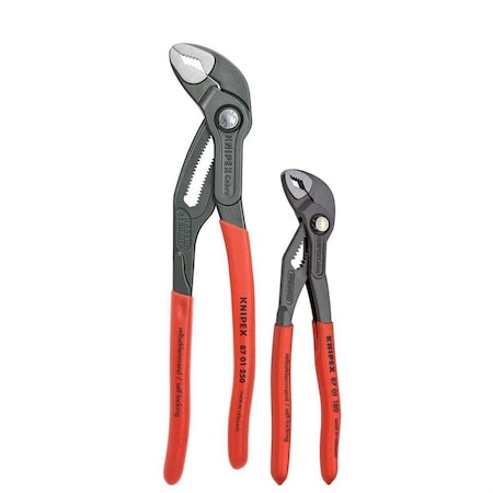 Knipex 003120V01 Chrome Vanadium Hightech Cobra Water Pump Plier Set with Grip