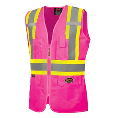 Pioneer V1021840U-L Ladies Mesh Back Vest Pink Large