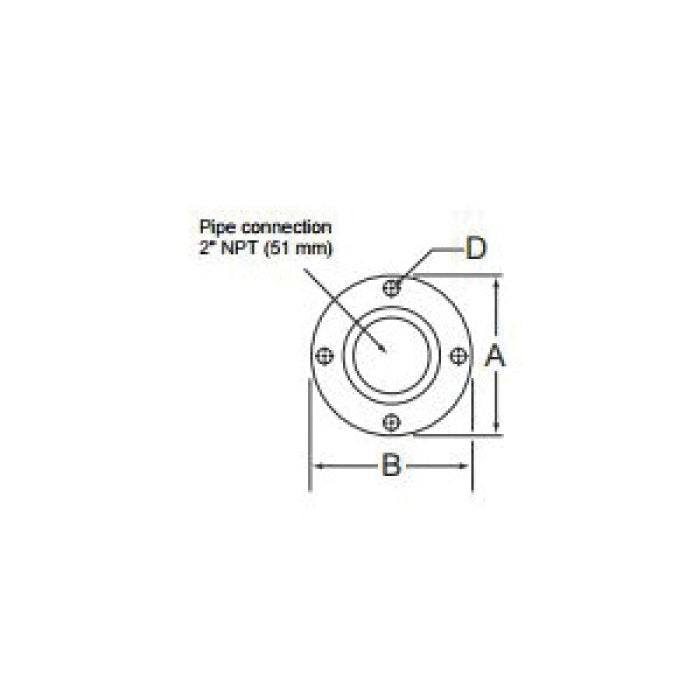 Grundfos 96409355 Pump 2 Inch Bronze Flange Set for UP50 Mounted Pump