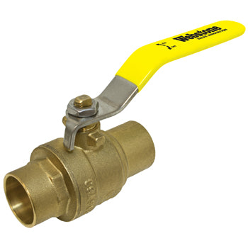 Webstone H-51702W 1/2 SWT Lead-Free Full Port Forged Brass Ball Valve, w/ Adjustable Packing Gland