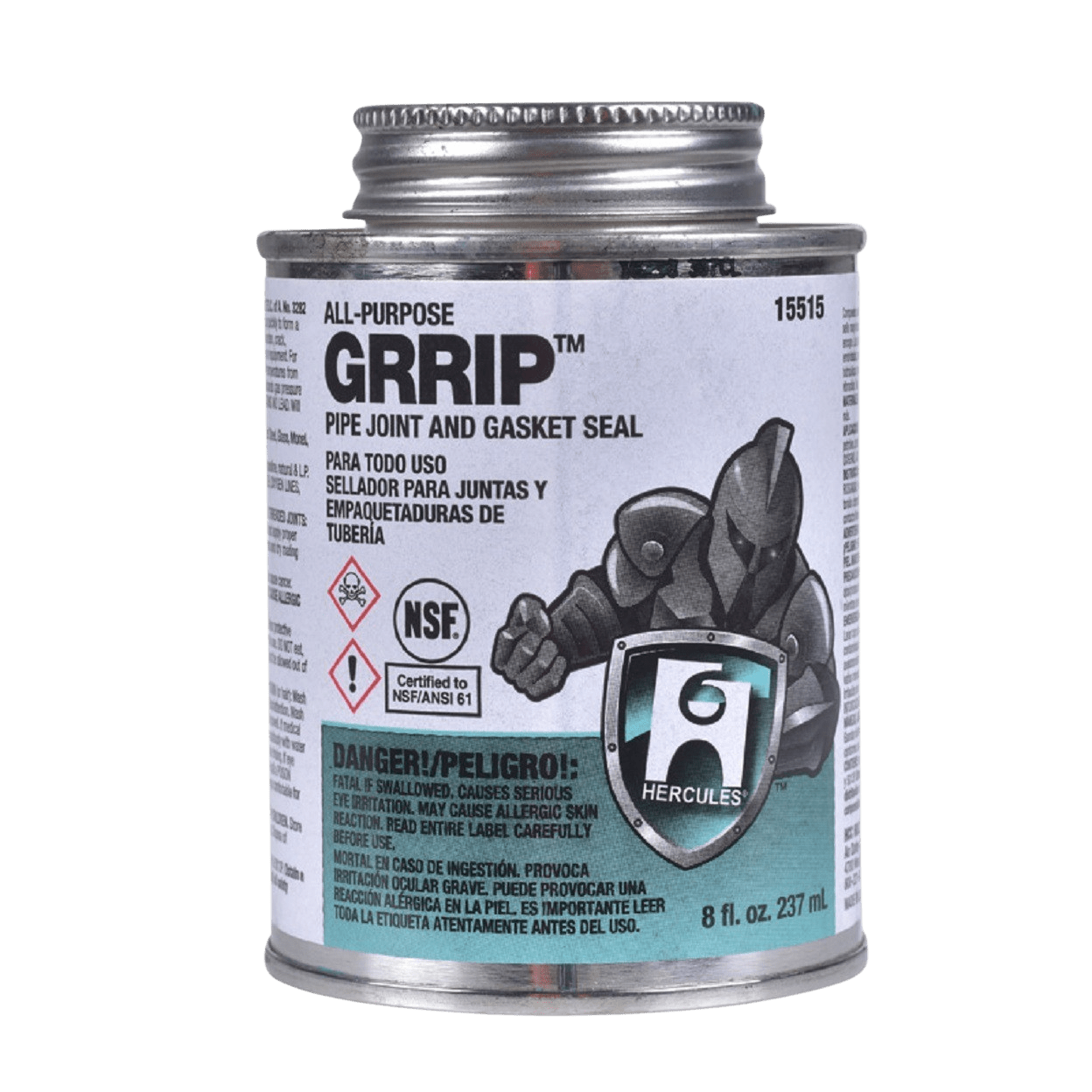 Oatey 15-515 Hercules Grrip Gasket Sealant, 1/2 pt Can With Dauber Top