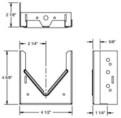 Holdrite V-2 HUBV2 HORIZONTAL WATER SADDLE 250 LB (4-1/2 x 4-1/2) REPLACEMENT MPN