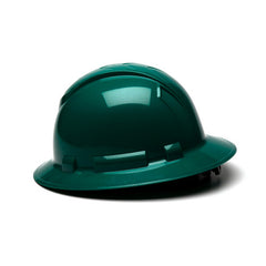 Pyramex HP54135 Ridgeline 4-Point Ratchet Full Brim Hard Hat-Green