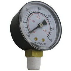 Hayward ECX270861 Pressure Gauge, 1/4 Bottom Mount, 0 to 60 psi