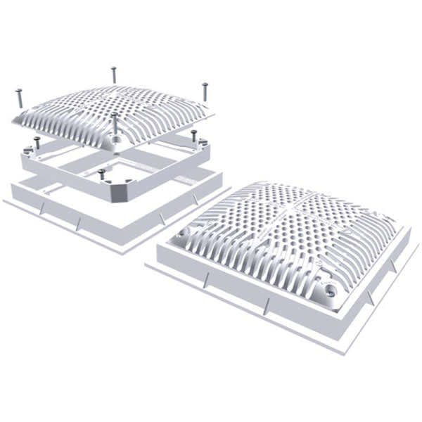 Hayward WG1032HF2PAK2 Hayward 12 x 12 High Flow Grate w/ Inner & Outer Frame, 2/Pack