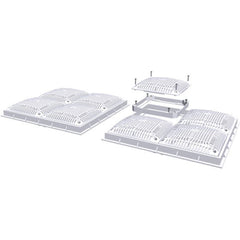 Hayward WG1033HF2PAK2 Hi-Flow Square Cover and Inner/Outer Frame | 2-Pack 18x18