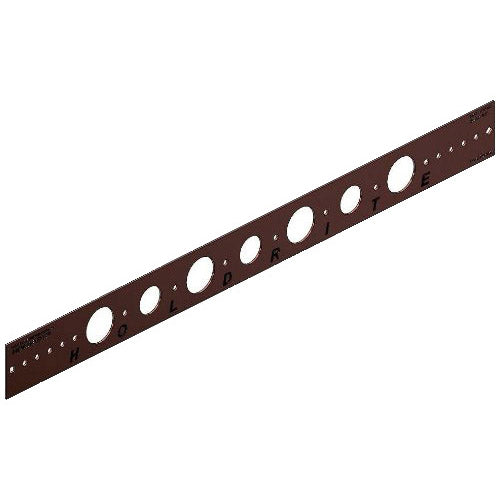 Holdrite HR10226 Bonded Steel Flat Bracket For 3/4 to 1 inch CTS Pipe, 26 inch, Copper Plated