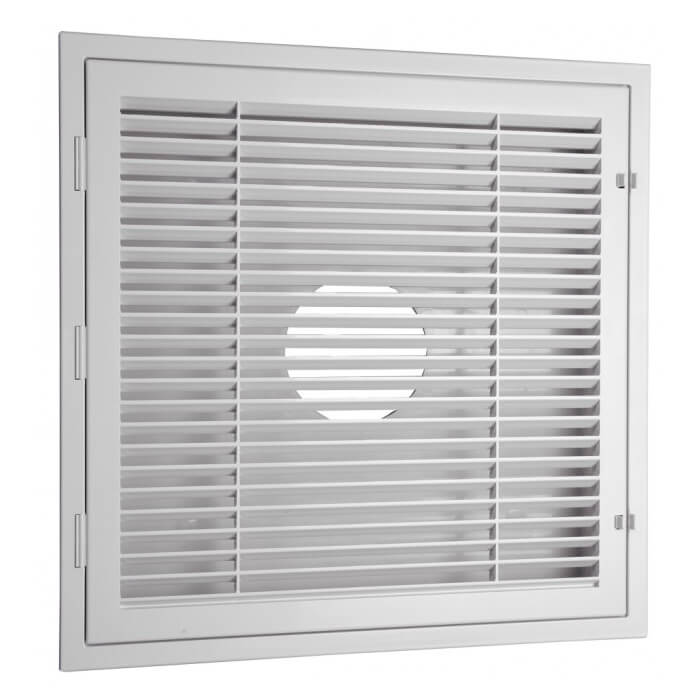 HaVACo HT-2X2-RTN Louver Lay-In Return Grille w/ Bulls-Eye Back (2' x 2')