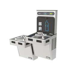 Halsey Taylor HTHB-HAC8BLRSS-NF HydroBoost Bottle Filling Station & Bi-Level Reverse ADA Cooler Non-Filtered Refrigerated Stainless