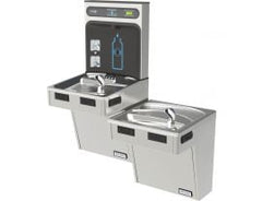 Halsey Taylor HTHB-HAC8BLSS-NF HydroBoost Bottle Filling Station & Bi-Level ADA Cooler Non-Filtered Refrigerated Stainless