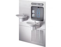 Halsey Taylor HTHBWF-OVLSER-I HydroBoost Bottle Filling Station & Bi-Level Integral OVL-II Fountain Filtered Refrigerated Stainless