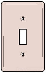 Hubbell Wiring Device-Kellems P1 Toggle Switch Ivory Standard Wallplate