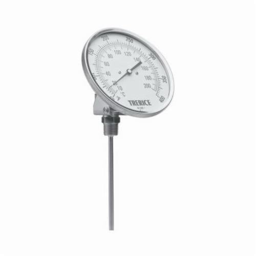 Trerice B8560402 Bi-Metal Thermometer 5 Inches Dial 1/2 Inch NPT 4 Inches Stem Length