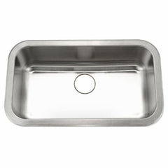 Hamat USA GOR-3218S-1 Large Single Bowl Kitchen Sink 18GA Undermount Stainless Steel