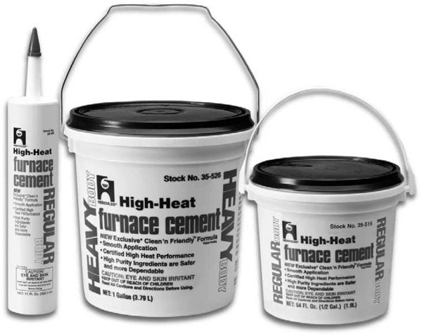 Hercules 35515 Regular Body High Heat Furnace Cement, 1/2 Gallon Bucket