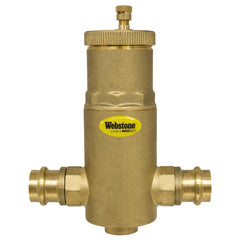 Webstone H-78003 3/4 Press Non-Potable Brass Air Separator W/ Removable Vent Head & Coalescing Medium