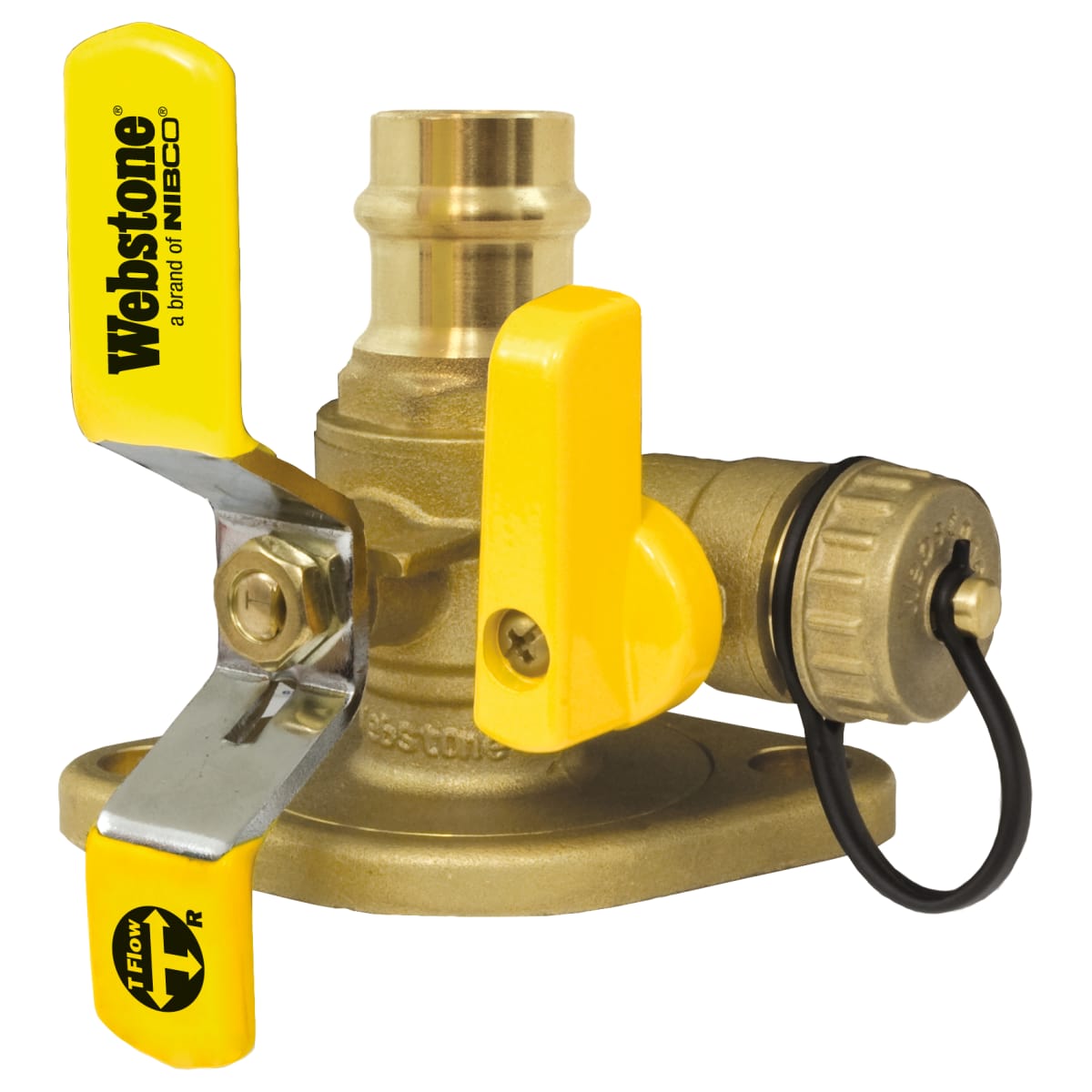 Webstone H-81413WHV 3/4 Press x Rotating Flange Lead-Free Isolator with Multi-Function Drain