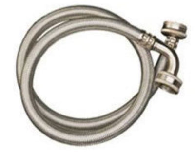 Everflow 2585 60 SS Braided Washing Machine Hose 3/4 Female X Female W/90 Elbow