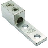 BURNDY KKA31U2N Aluminum Universal Terminal 2 Hole 6 AWG (Str)-350 kcmil 1/2 Stud