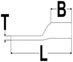 Burndy YA28L2NT14 4/0 AWG CU, Two Hole, 1/4 Stud Size, 5/8 Hole Spacing, Standard Barrel