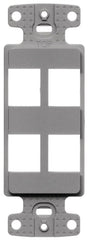 Hubbell NS614GY 1G 4-Port Gray Decorator Frame