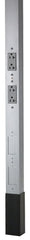 Hubbell HBLPP10A HUB 10'2 GRAY ALUM TELE-SERVICE POLE WITH 2-20A 125V DUPLEX RECEPTS. AND 2-STYLELINE DATA-COMM KO'S