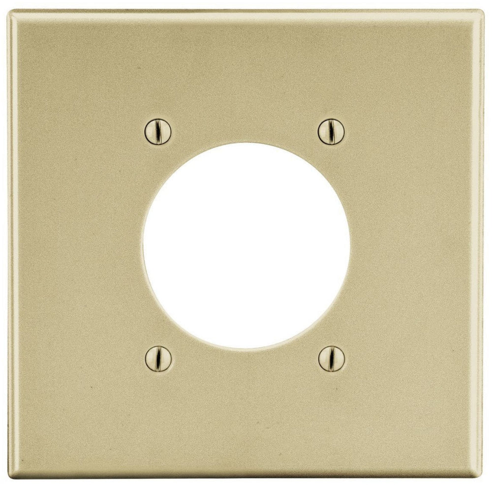 Hubbell P703I Wallplate 2-G 2.15 Opening Ivory